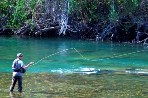 Fly fishing on the Trinity River