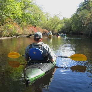 Man Kayaking