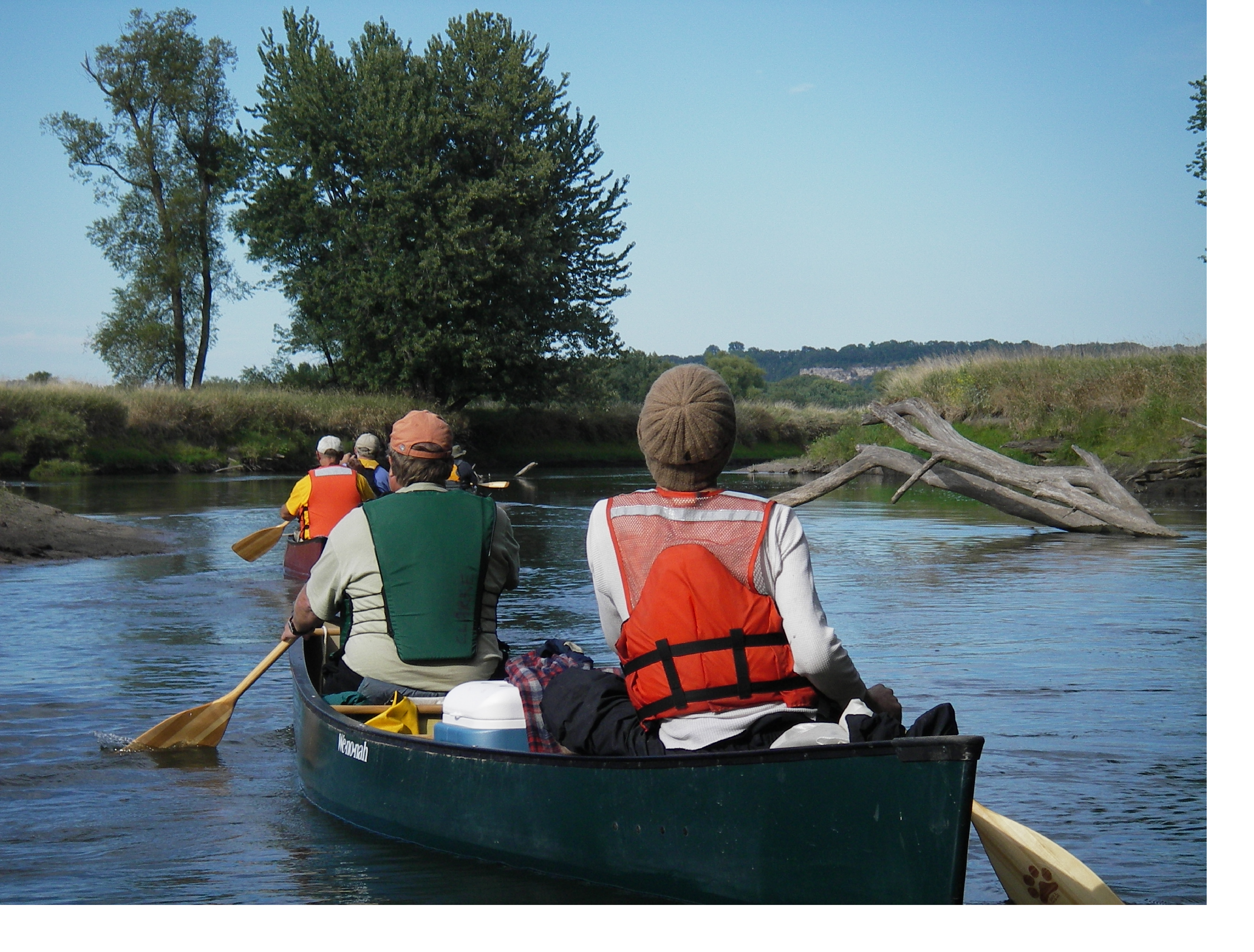 Paddling the river