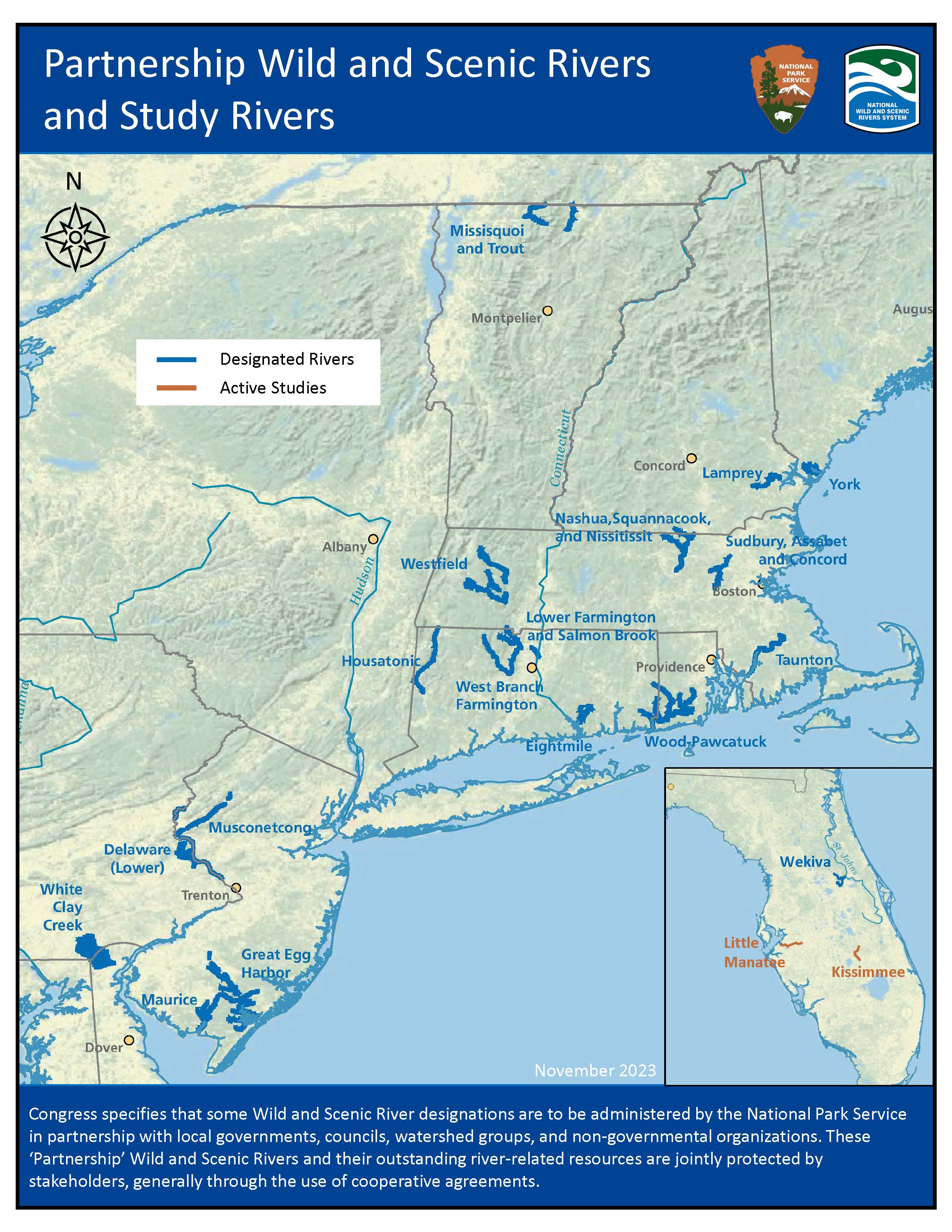 Partnership Wild and Scenic Rivers Map