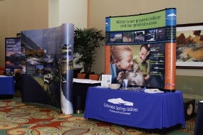 Exhibitors included Bureau of Land Management, CXT Concrete Buildings, McLaughlin Whitewater Design Group, Jack's Plastic Welding, Wild and Scenic Rivers and Recreation.gov Exhibitors included Bureau of Land Management, CXT Concrete Buildings, McLaughlin Whitewater Design Group, Wild and Scenic Rivers, Jack's Plastic Welding, and Recreation.gov